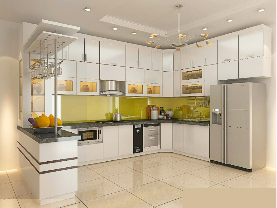 Thiết kế nội thất nhà 6x15m - phòng bếp