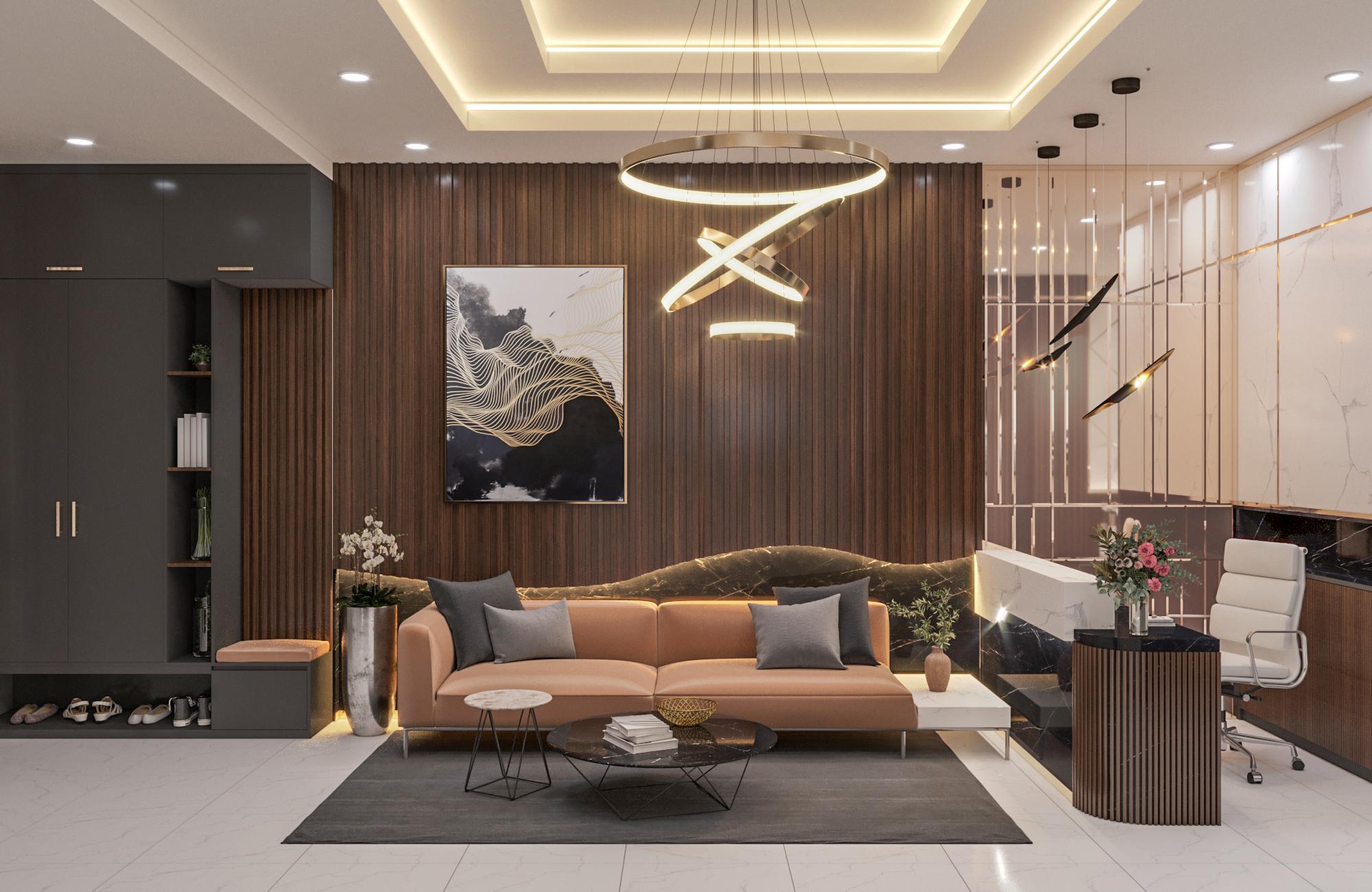 Phong cách thiết kế nội thất hiện đại chú trọng ánh sáng và không gian