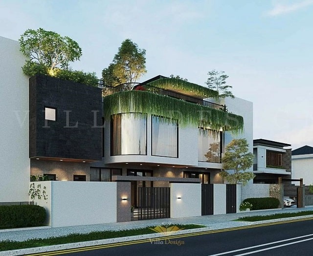Mẫu thiết kế không gian villa cao cấp kết hợp thiên nhiên xanh 